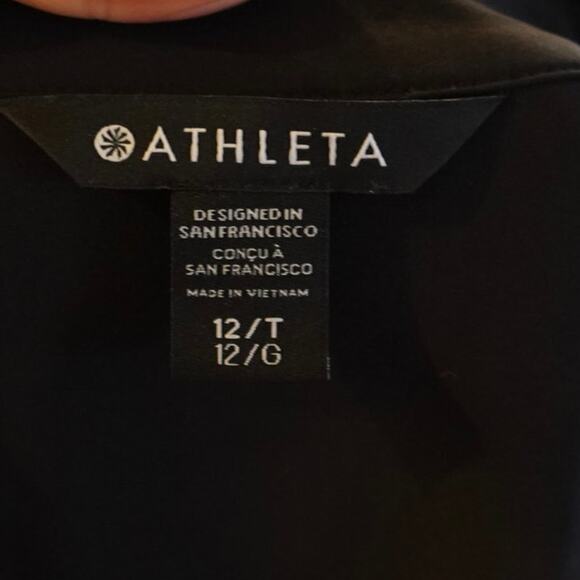 Athleta Brooklyn Heights Wide Leg Jumpsuit Black Womens Size 12 Tall - Picture 6 of 6